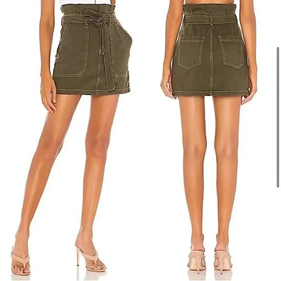 Free People Splendor in the Grass Paperbag Mini Skirt Size 2 EUC - Picture 4 of 9